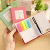 Notepads Creative Hardcover Memo Pad Notepad Sticky Notes Kawaii Stationery Diary Notebook Office School Student Supplies + Pen