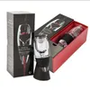 Outils de barre Aérateur de vin rouge Décanteur magique Bec verseur Ensemble avec filtres Sacs de voyage pour purificateur Stand Diffuseur Air Aération Passoire Vins blancs Coffret cadeau de Noël