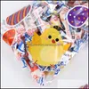 Gift Wrap Event Party Supplies Festive Home Garden Rabbit Colored Eggs Packaging Bags Chick Pattern Transparent Opp Flat Mouth Packing Bag