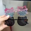 Kinder-Sonnenbrille, Cartoon-Kätzchen-Form, Mädchen-Kinder-Sonnenbrille, rund, Street-Beat-Brille, niedliche Baby-Sonnenbrille, 2 bis 10 Jahre