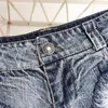 Mujeres Sexy cintura baja agujero vaquero con fleco pantalones cortos Jeans Tanga corto femenino W220326