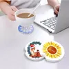 6.5cm SUBLIMATION CERAMIC COASTER COASTER COUVERTURE TAPA PAYS DE THERMIQUE VIDE CLASSEMENT DE CHALEUR DE CHALEUR ABLICATION ABONE AL WAND COUPE DE TASSEAU AVEC TIGHT NOTCH Porte-dépose facile