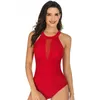 Women's Swimwear LUKITAS Women One Piece Swimsuit Sexy Mesh Splice Swim Wear Bathing Suit Bikini Quick Dry Beach Plus Size XL