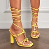 Sandaler 2022 Sommar Transparent Kvinnor Mode Crystal Clear Heeled Female Party Prom Skor High Heels Gladiator