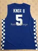 Sjzl98 5 Kevin KNOX II Kentucky Wildcats Maglia da basket retrò con cuciture ricamate Personalizza qualsiasi nome e numero