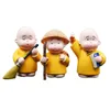 Interior Decorations 3Pcs/Set Lovely Non-fading Resin Buddha Monk Figurine Dolls Little Miniature Statue Ornament Car Desk DecorationInterio