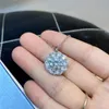 Łańcuchy zdane testu diamentowego okrągły naszyjnik moissanite 925 srebrny srebrne kobiety moda Temperament Company Dinner Party Biżuterchy