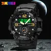 Skmei Brand Sport Men Luxury 3 Time LED Light Electronic ES Fashion Military Wrist Sports Clock för Man 2022 Y220707