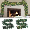 270 cm Boże Narodzenie Garland Green Christmas Rattan LED LED LED Xmas Home Party Dekoracja Dekoracja Nowy Rok Dekoracja świąteczna T200909