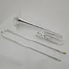 Trombón tenor Bb/F Instrumento musical chapado en plata con estuche para boquilla