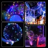 10pcs LED trasparenti illuminano palloncini Boboﾠ Palloncini lampeggianti a bolle di elio per feste di compleanno, matrimoni, festival, decorazioni regalo AA220314