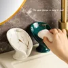Luxuriöse marmorierte Seifenkiste in Blattform, Abflusshalter, Badezimmerzubehör, Wäschezubehör, Tablett, Gadgets 220412