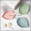 Soap Dishes Bathroom Accessories Bath Home Garden Double Layer Box Plastic Leaf Drain Soaps Dish Household El Supplies 10.5X17.3Cm Pad1185