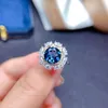 Conjunto Joyas Topacio Anillo Y Colgante Girasol Corte Fuegos Artificiales Zirconia Joyera Boda