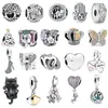 S925 Sterling Silber Perlen-Charms, Luxus-Perlen, Liebesherz, Weihnachtsbaum-Anhänger, Original-Passform, Pandora-Traumfänger-Armband, klassischer Schmuck, DIY-Geschenk für Frauen