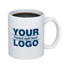 1pc White Cup Custom Your Photo Text To Friends and Family Creative Gift 11 oz Mug Promotional Gift Coffee Ceramic Mug 210409