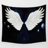 Beautiful Wings Carpet Wall Mounted Green Tapestry Eye Protection Carpet Home Decoration Mural J220804