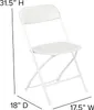 US STOCK New Plastic Folding Chairs Wedding Party Event Chair Commercial White Beach Garden Park Supplies In US