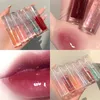 Transparent Cristal Gelée Brillant À Lèvres Brillant Clair Miroir Hydratant Baume À Lèvres Paillettes Liquide Rouge À Lèvres Lèvres Huile Fruit Goût Lipgloss Teinte