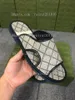 High quality men's luxury thick soled sandals fashion letters printed leather canvas slippers spring and autumn open toe Baotou shoes luxury light size 39-48