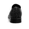 Robe metal noire / or pointu de mode de mode de mode de mode authentique chaussures en cuir véritables pour hommes 37-46 508