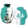 3D -spel Genshin Impact Hoodie Sweatshirt Cosplay Raglan Color Sudaderas Adult/Kid Streetwear Xiao Venti Albedo Zhongli Pullovers Y220713