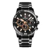 Récompense vente chaude or hommes montre en acier inoxydable montre à quartz décontractée usine en gros personnalisé luxe sport montre-bracelet