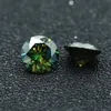 Diamantes sueltos quilates D Color VVS redondo amarillo verde moissanita piedra para joyería Diy 100% pase diamante pluma prueba Gra MoissaniteLoose