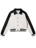 Mauroicardi Spring White and Black Color Block Faux skórzana kurtka bombowca mężczyźni Mężczyzny Ogólne Casual Designer Ubrania Fashion 220816