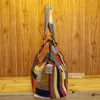 Borse da sera Stile Vintage Handbagss Borsa a tracolla da donna Patchwork Borsa grande cava colorata AWM100Sera