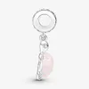 100% argento sterling 925 in vetro di Murano rosa tartaruga marina ciondola i fascini adatti al braccialetto europeo originale con ciondoli gioielli di moda Accessori1898