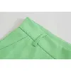 Calças de duas peças femininas Mulheres primavera outono Apple Green Office Ladre