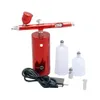 Nail Art Kits Airbrush Set Portable Mini Electric Spray Gun Kit Action Air Pump For Painting Model Tattoo246d