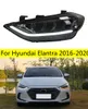 Full LED-huvudljus för Hyundai Elantra 20 16-20 20 LED DAGIME RUNDLIGHT AGEGEL EYE Turn Signal Lamp Ersättning