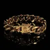 Łańcuch Link 814 mm Hip Hop Cuban Bracelet dla mężczyzn stal nierdzewna 18K Gold Galwalwa Bransoletka Modna Akcesoria biżuterii WAT8999103