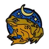 Glitter Star Moon Toad Broche Broche Metal esmalte a chuva Fropo Lapela Denim Jacket Backpack Pin Children Fashion Jewelry Gifts