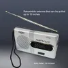 INDIN Mini Portable AM FM Radio Telescopic Antenna Dual Band Stereo Channel 88-108MHz Radio Receiver Built-in Speaker BC-R21