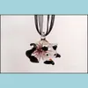 Hänge halsband hängsmycken smycken grossist 6st handgjorda murano lampwork glas blandade colorf härlig katt penda dhgym