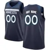 Custom 5 Anthony Edwards Rudy Gobert Karl-Anthony Towns Basketball Jersey Naz Reid Timberwolve Dangelo Russell Wendell Moore 2024 City Mike Conley Taille XS-XXL