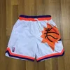 شورت كرة السلة المطبوعة Paul Booker Ayton Team Trillest shorts 2021-2022 City Zip pocket أسود أبيض أزرق