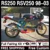 Обтекание и крышка танков для Aprilia RSV RSV 250 RSV-250 RS-250 RSV250 98-03 4DH.74 RS250 RR RS250R 98 99 00 01 02 03 RSV250RR 1998 1999 2000 2001 2002 2003 Продажа тела черный