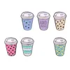 Creativo tazza di tè al latte Spille Set 6 pezzi Cartoon Onda colorata Lettera Nuvole Distintivi di vernice per ragazze Pin in lega Camicia di jeans Moda J4067339