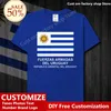 Maglietta in cotone dell'esercito dell'Uruguay Maglietta personalizzata in jersey Nome fai da te Numero Maglietta High Street Fashion T-shirt casual allentata Hip Hop 220609