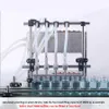 Otomatik Doldurma Makineleri T200A 4 Kafa Diyafram Pompa Şişe Küçük Üretim Hattı için Konveyör Bantlı Şişe Sıvı