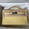 22cm Brand mini bag luxury clutch bag designer handbag handmade stitching swfit leathe grey beige light yellow cream etc many colors to choose fast delivery