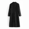 New Autumn Winter Black woolen Coat Women's Clothing fashion Women Jacket loose long overcoat female casual wool Coat T220714