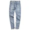 QNPQYX Nuovi jeans da uomo con foro Designer Jeans skinny strappati bianchi a righe Pantaloni da motociclista elasticizzati sottili con coulisse nero blu