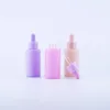 100PCS 40 ml Dropperflaskor Färgglas Aromaterapi Refillerbar flaska för Essential Massage Oil Pipette Container