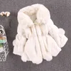 New Winter Baby Girls Clothes Faux Fur Jacket Fleece Jacket Warm Snowsuit 2-6Yrs Hooded Parka Children Outerwear Autumn Clothes J220718