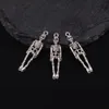 Free Ship 100Pcs Antique Silver human skeleton Charms Pendant For Jewelry Findings 39x10mm